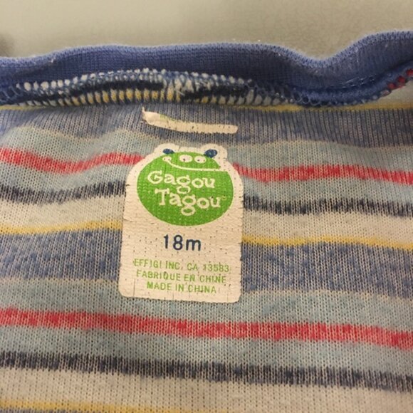 Lot of 2 Gagou Tagou Footed Velour Pajamas 18M - Picture 6 of 8